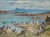 John Maclauchlan Milne, ISLE OF EIGG FROM ARISAIG, oil on canvas