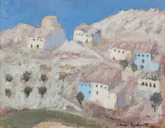 Anne Redpath, CANARIES, oil on board