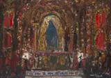 Anne Redpath, CHURCH INTERIOR, oil on board