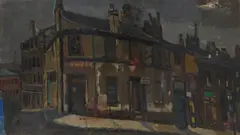 Joan Eardley, TENEMENT - WINTER, Oil on canvas