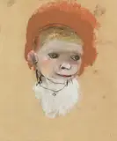 Joan Eardley, BOY WITH CREW CUT, pastel