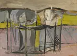 Robert Henderson Blyth, SEA SALMON NETS, oil on board
