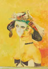 John Bellany, MASQUERADE, oil on board