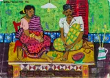 Leon Morrocco, MAN AND WIFE IN THE MARKET