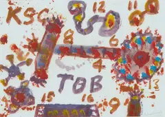 Alan Davie, UNTITLED OG.4000, 2012, oil on paper