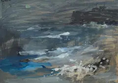 James D. Robertson, NIGHT SEA, 1964, gouache