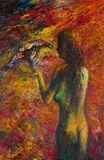 Joseph Urie, WOMAN WITH SPANISH BIRD, 1994, oil on canvas