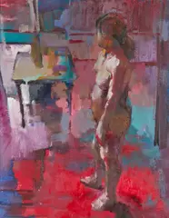 Crawfurd Adamson, STANDING FEMALE, oil on canvas