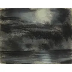 John Houston, BASS ROCK, NIGHT II, 1999, pastel