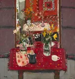 Sandy Murphy, STILL LIFE WITH MIRROR, oil on canvas