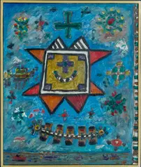Alan Davie, SAILOR'S APPARITION, OPUS 0.1638, 2003, oil on board