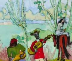 Peter Doig, MUSIC (2 TREES), (D2-4), 2023, Giclée print, 74/250
