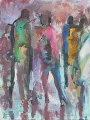 Crawfurd Adamson, IN THE STREET, oil on canvas