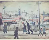 L. S. Lowry, VIEW OF A TOWN, 1973, Off-set lithograph, ed. 850