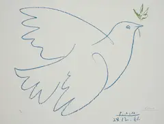 Pablo Picasso, COLOMBE DE LA PAIX, 1961, Lithograph, 162/200