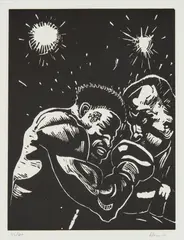 NO. 8, FROM 'A HERO OF THE PEOPLE' by Peter Howson, 1987, Linocut, 33/40, sold Mar 2026