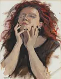 Alexandra Gardner, WITH FEELING, oil on canvas-board