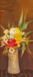 John Houston, SUMMER FLOWERS, oil on board