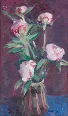 Kathryn Kynoch, PINK PEONIES, Oil on canvas