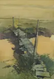 James Morrison, THE WALKWAY, 1976, oil on board