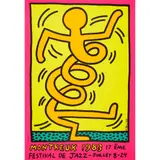 Keith Haring, MONTREUX JAZZ POSTER (PINK), 1983, Screenprint, unframed