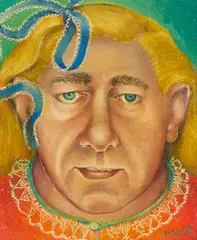 Heather Nevay, THE BLUE RIBBON, 1996, acrylic on board