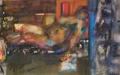 Robin Philipson, NUDE AND SOLDIER, watercolour