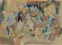 William Crosbie, ORCHESTRA, watercolour