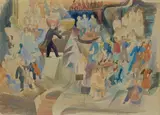 William Crosbie, ORCHESTRA, watercolour