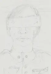 SOMETHING MORE SINISTER by John Bellany, pencil on card, sold Mar 2026