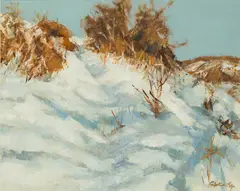 Perpetua M. Pope, WINTER SLOPE, oil on canvas