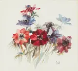 Ethel Walker, STILL LIFE OF ANEMONE, watercolour