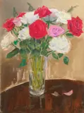 Paul Maze, STILL LIFE WITH ROSES, pastel