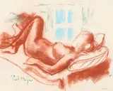 Paul Maze, RECLINING NUDE, pastel