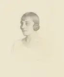 Frank Harold Round, PORTRAIT OF A YOUNG LADY, pencil