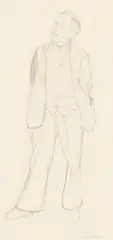 James Cowie, STUDY OF A SCHOOLBOY, pencil