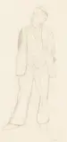 James Cowie, STUDY OF A SCHOOLBOY, pencil