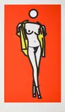 Julian Opie, WOMAN TAKING OFF MAN'S SHIRT, 5 (CRISTEA P.244), 2003, Screenprint, from the edition of unknown size, published by K21 Kunstammlung Nordrhein-Westfalen