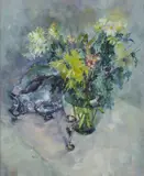 Marion Drummond, LIGHTER SHADES OF GREY, oil on board