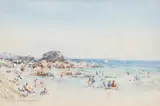 William Arthur Laurie Carrick, AT THE SEASIDE, watercolour