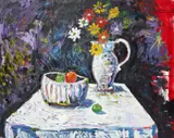 Simeon Stafford, STILL LIFE, oil on canvas