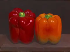 James H. Fairgrieve, PEPPERS, acrylic on board