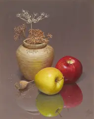 Ian Mastin, FRUIT AND SEED, acrylic on board