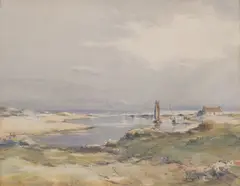 David West, ON THE ESTUARY, watercolour