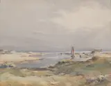 David West, ON THE ESTUARY, watercolour