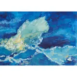 Albert Houthuesen, FLOWER LEAF WAVE, acrylic on canvas