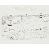 Elizabeth Blackadder, LOGUIVY DE LA MER BRITTANY (ALLAN 27), 1987, Etching, 7/30