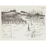 Elizabeth Blackadder, LANDSCAPE IN JAPAN (ALLAN 16), 1985, Etching, Artist's Proof I/V, aside from the edition of 50