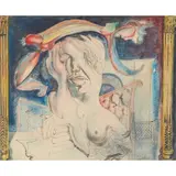 Leslie Hurry, STUDY FOR THEATRE, ink and watercolour
