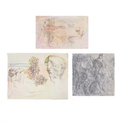 Leslie Hurry, THREE LANDSCAPES; 'SURREALIST COMPOSITION'; 'UNTITLED' & 'LANDSCAPE', ink and watercolour